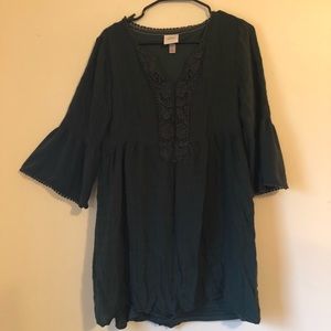 Forest Green Boho Dress